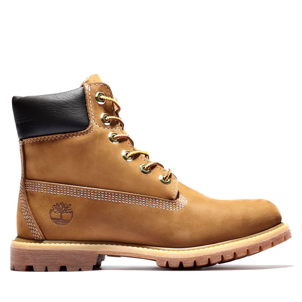 Bototos Timberland Mujer 6-Inch Premium Waterproof Marrones - Chile PBI-025697